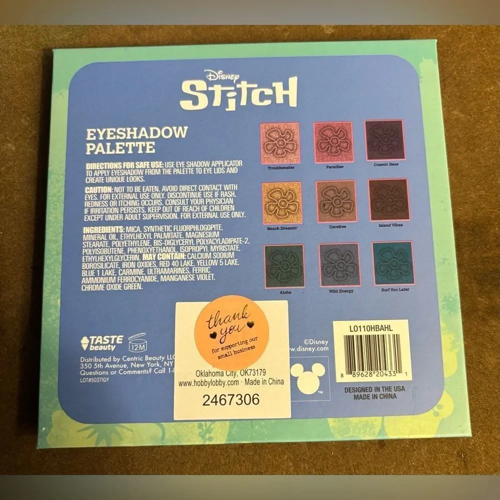 New! Stitch Eyeshadow Palette